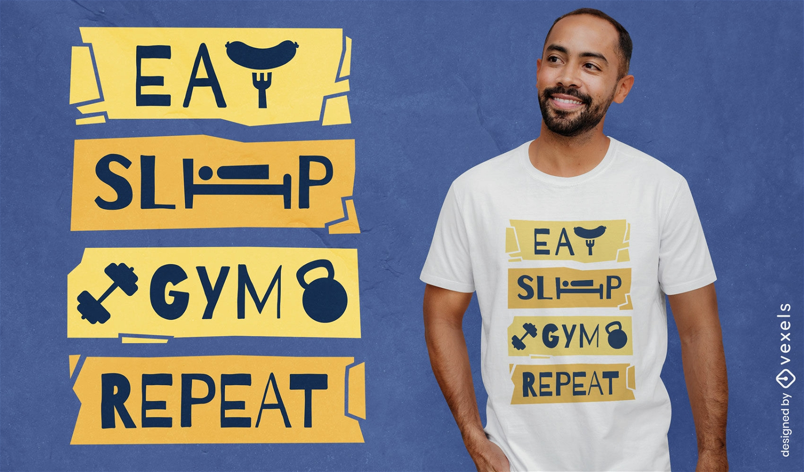 T-Shirt-Design für die Fitness-Routine