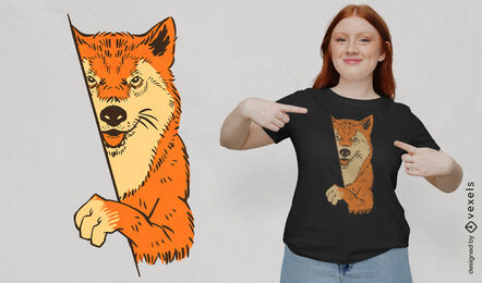 Diseño de camiseta con ilustración de perro Shiba Inu