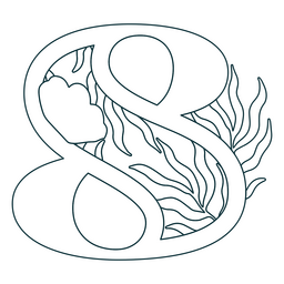 Números oito do curso da natureza Desenho PNG