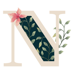 Letra N del alfabeto de hoja natural Transparent PNG
