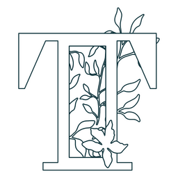 Curso de letra T do alfabeto de folha natural Desenho PNG