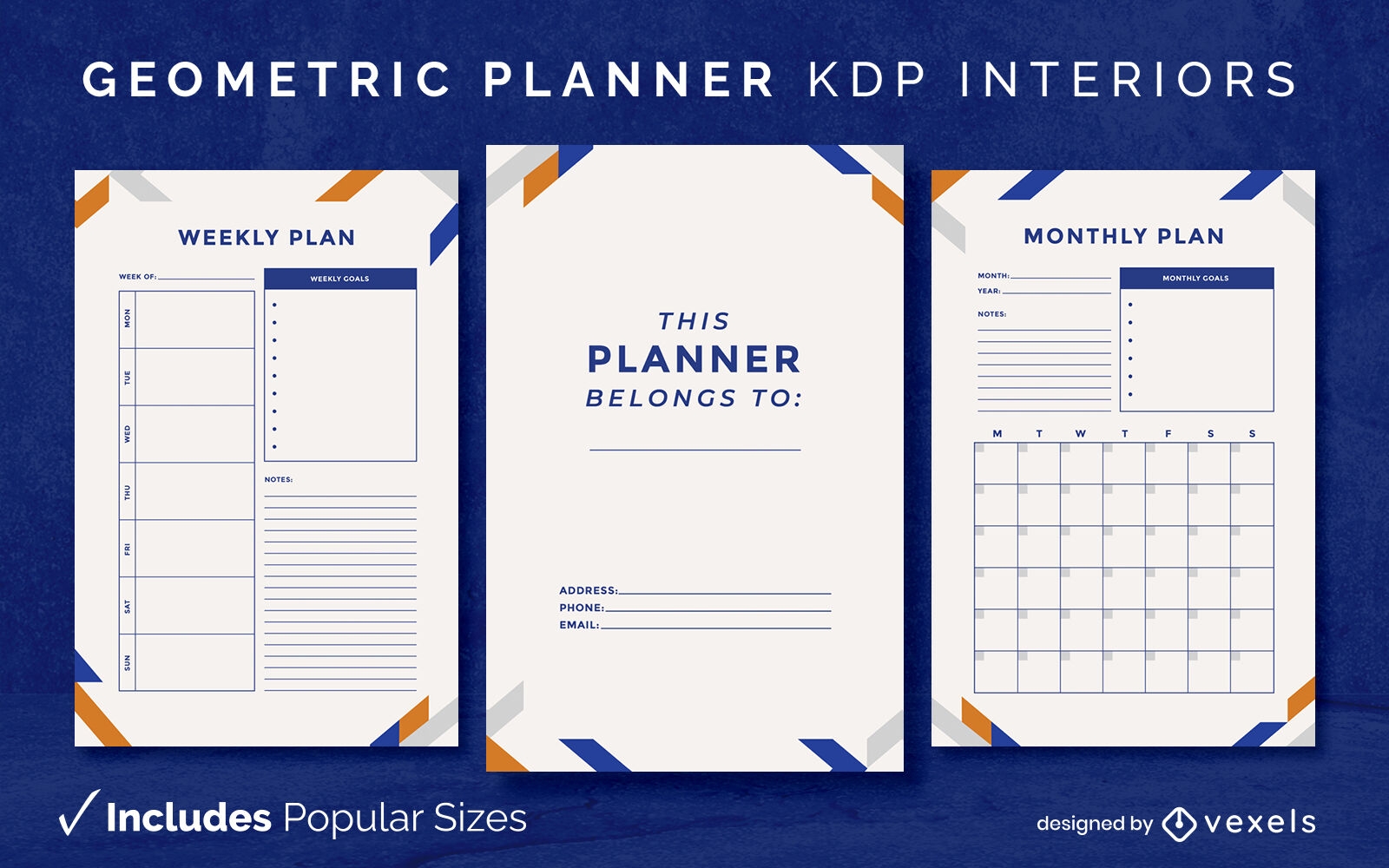 Entwurfsvorlage für ein geometrisches Planer-Journal KDP