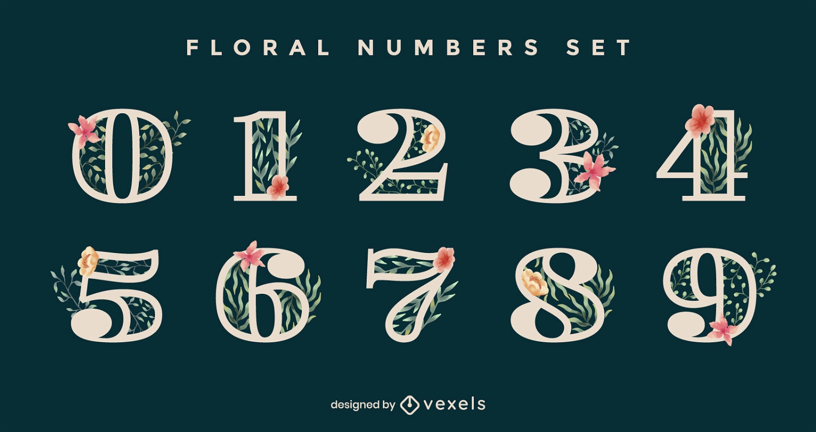 Floral numbers set