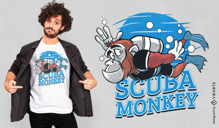 Affen-Tauch-T-Shirt-Design