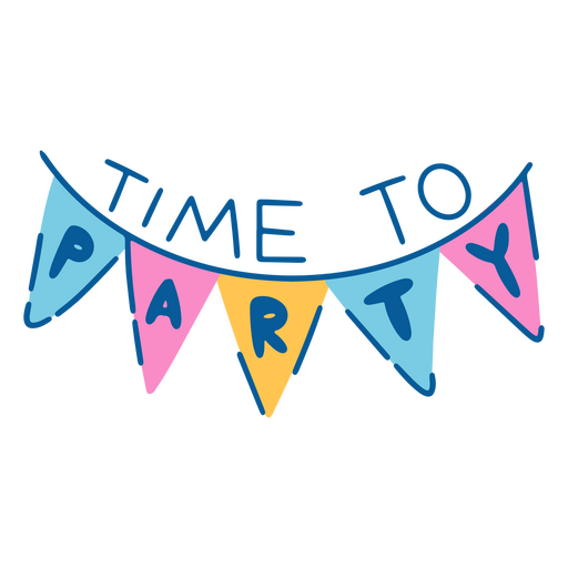 Time to party png PNG Design