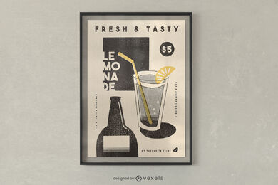 Lemonade drink and bottle t-shirt design