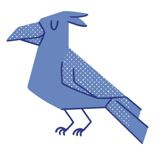 O pássaro azul está de pé Desenho PNG