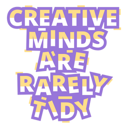 Cita del artista de las mentes creativas Diseño PNG