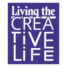 Citação de artista de vida criativa cortada Desenho PNG