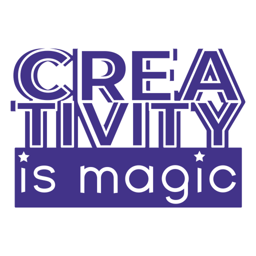 Creativity is magic artist quote cut out PNG Design