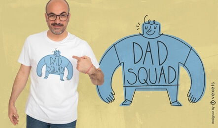 Diseño de camiseta de personaje de escuadrón de papá