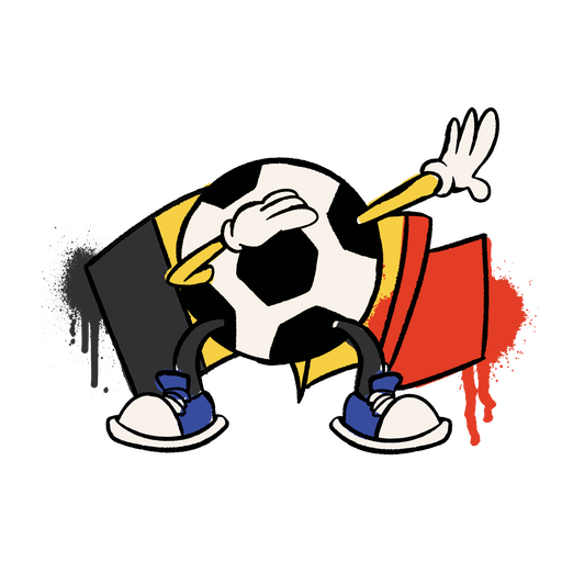 Desenho retrô de bola de futebol de bandeira da Alemanha Desenho PNG