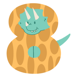 Dinossauros apartamento números oito Desenho PNG