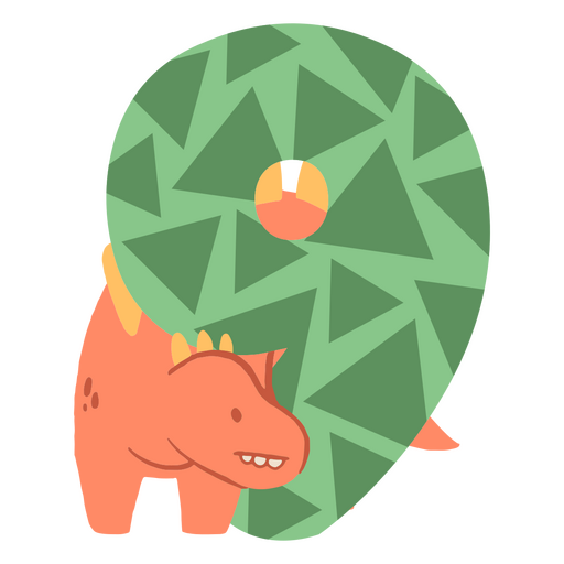 Dinosaurier flach Nummern neun PNG-Design