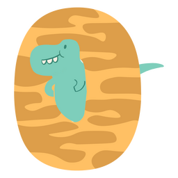 Dinosaurios números planos cero Diseño PNG