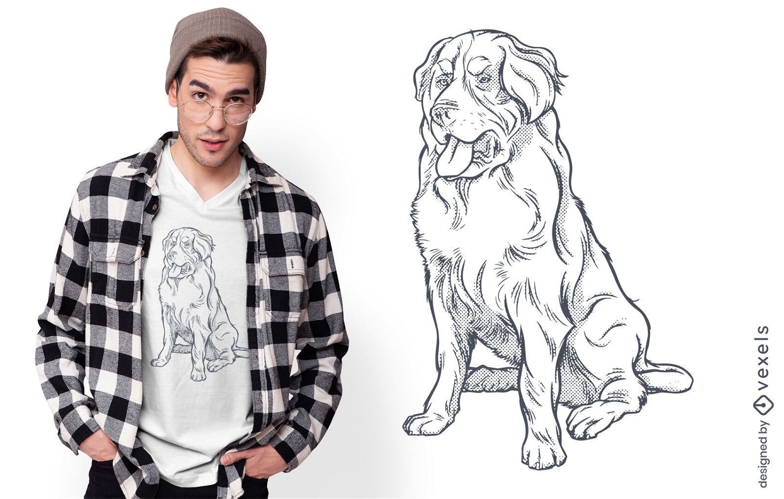 Diseño de camiseta de perro Berner Sennen Hund