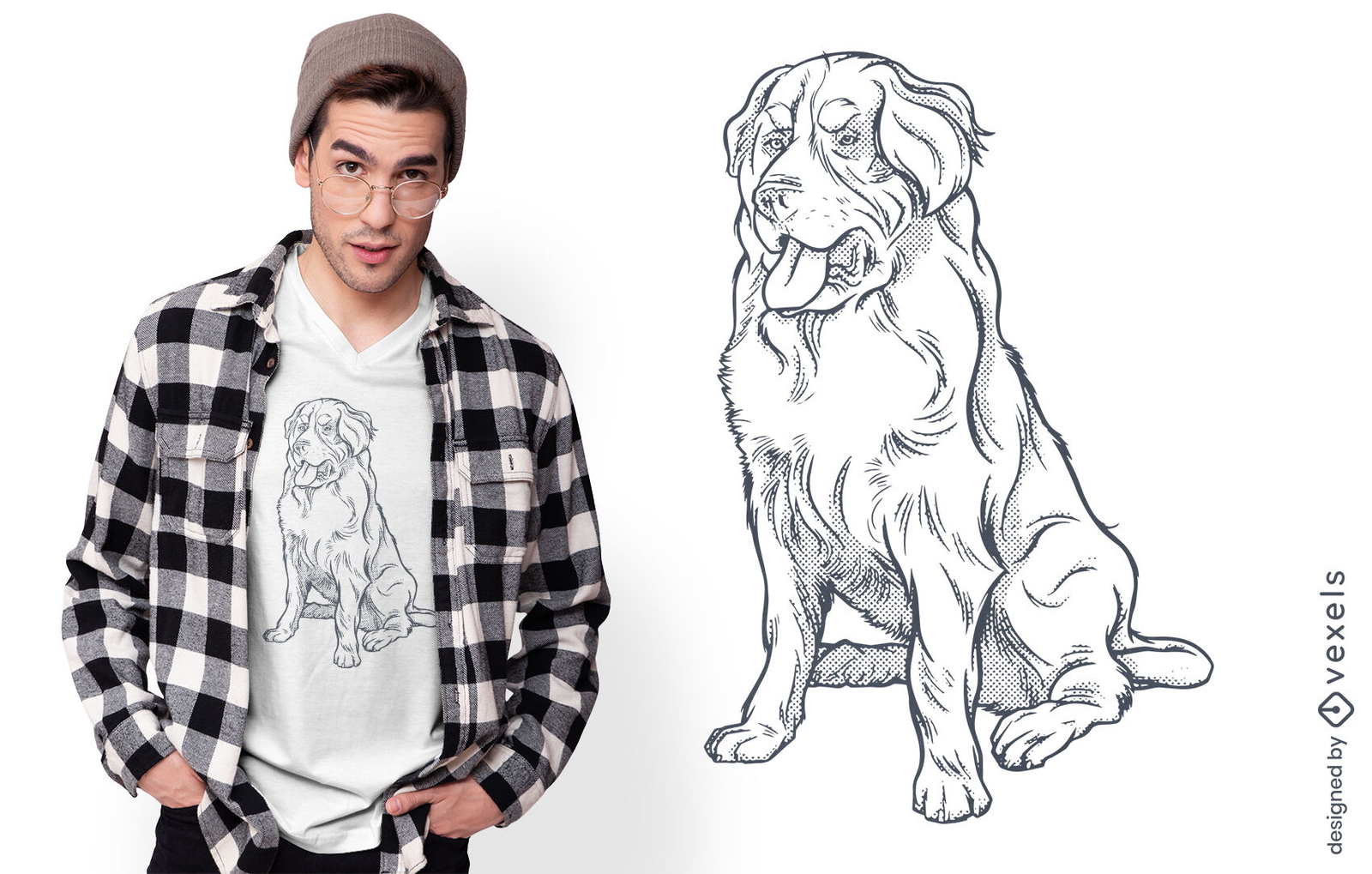 Diseño de camiseta de perro Berner Sennen Hund