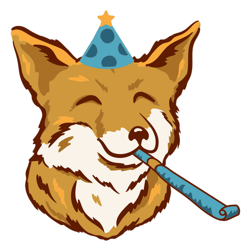 Personagem de desenho animado animal raposa de aniversário Desenho PNG