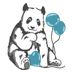 Birthday panda bear animal character