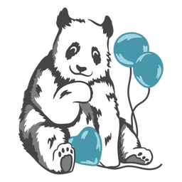 Personagem animal de urso panda de aniversário Desenho PNG