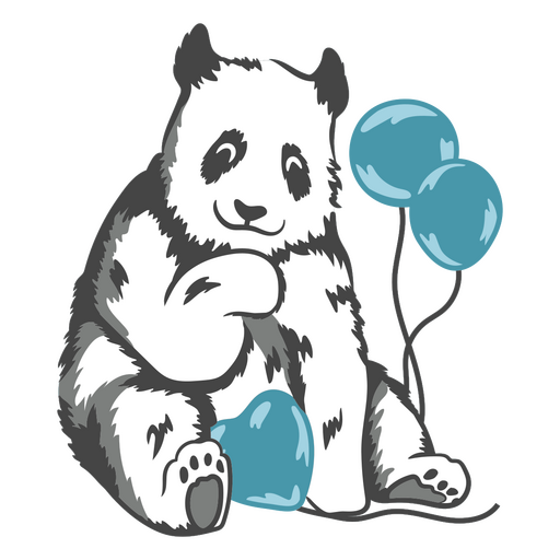 Personagem animal de urso panda de aniversário Desenho PNG