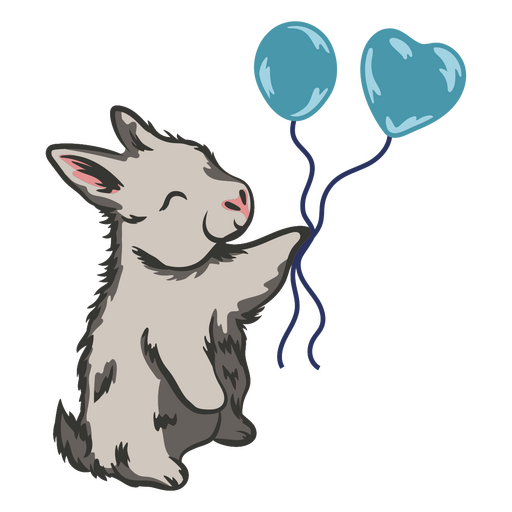 Birthday bunny balloons animal character