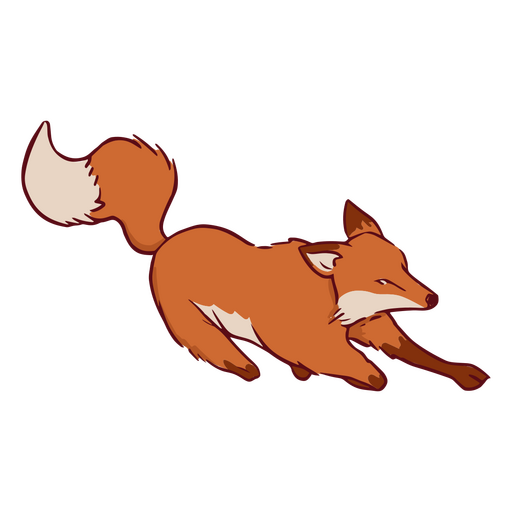 Fox sprinting PNG Design
