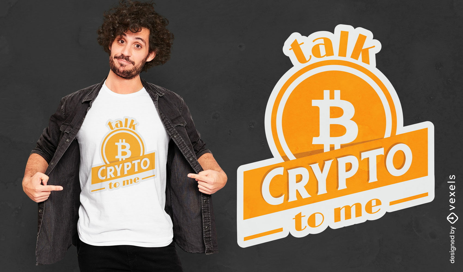 Fale cripto para mim design de camiseta