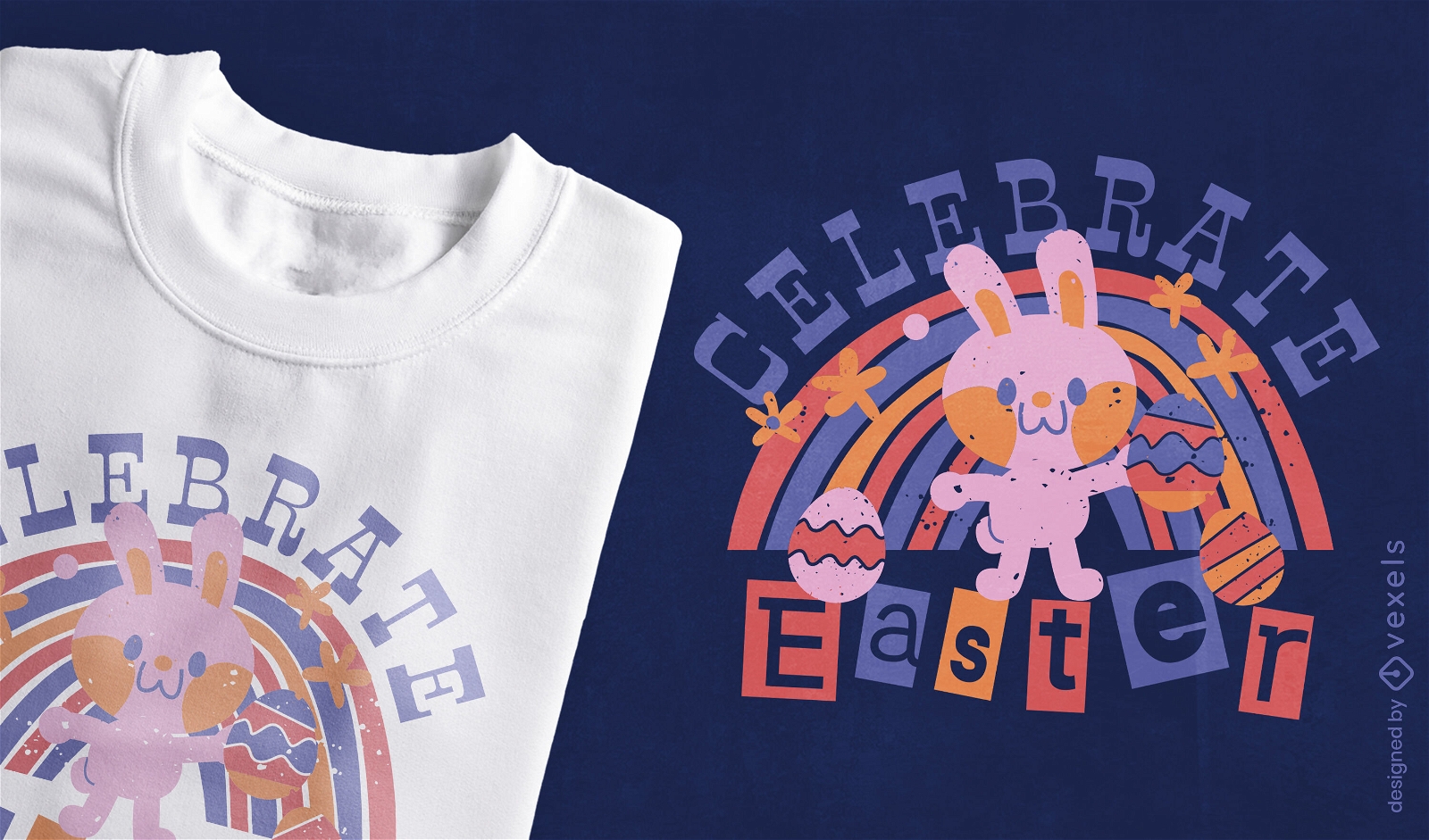 Feiern Sie das Oster-T-Shirt-Design
