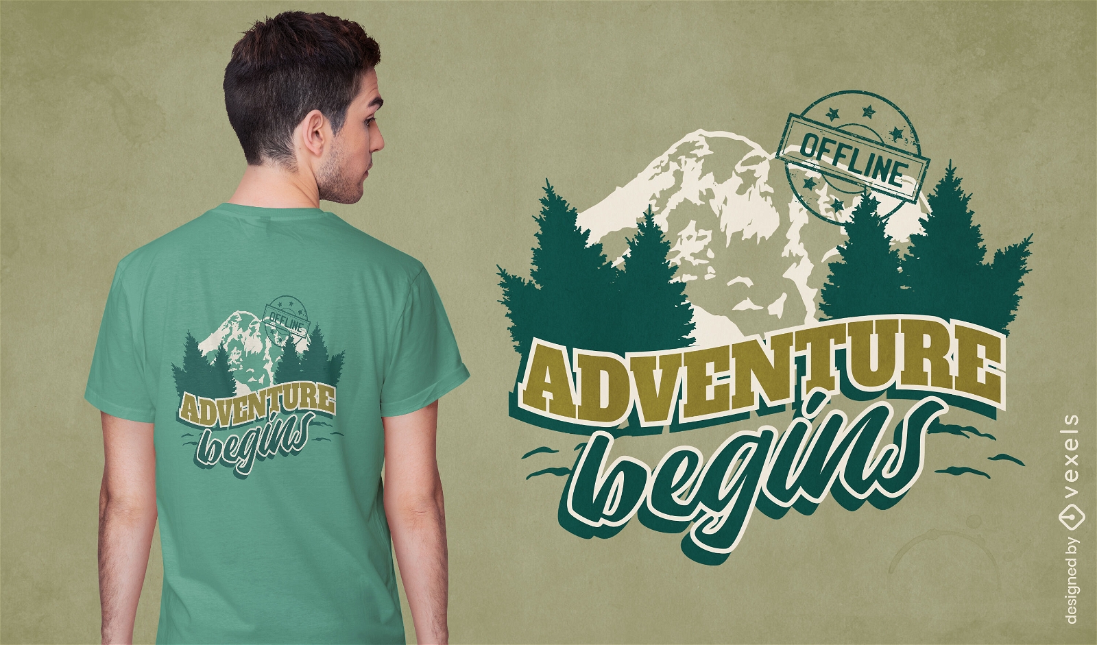 Adventure begins t-shirt design
