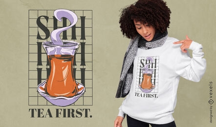 Shh té primer diseño de camiseta