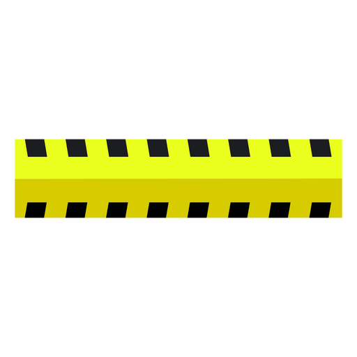 Yellow and black barricade PNG Design