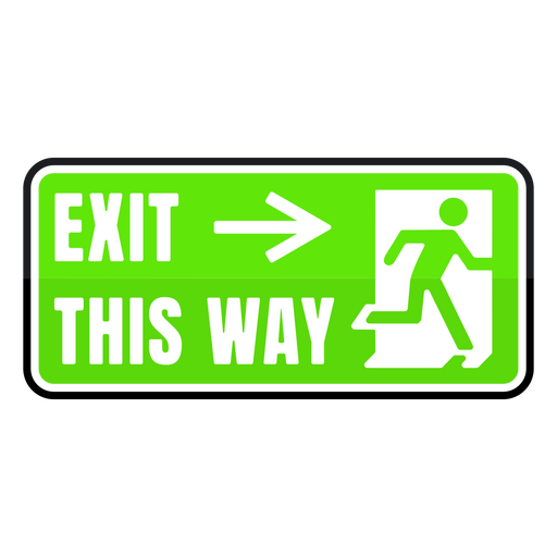 Exit this way sign PNG Design
