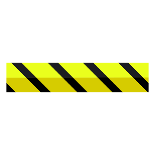 Gelb-schwarzes Streifenband PNG-Design