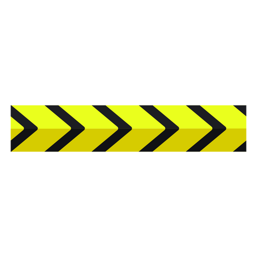 Yellow and black arrows tape PNG Design