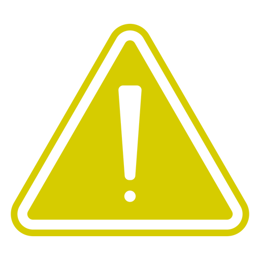 Yellow warning sign icon PNG Design