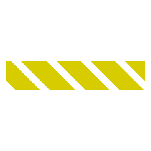 Yellow striped barricade PNG Design