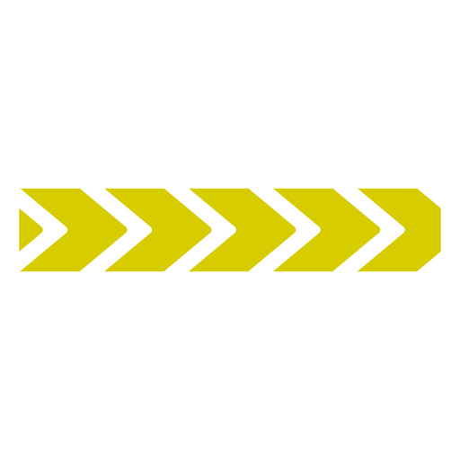 Yellow and white arrows PNG Design