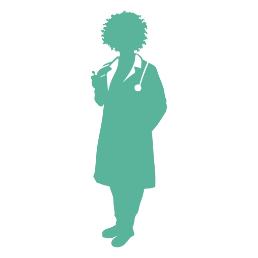 Silhouette of a doctor with a stethoscope PNG Design
