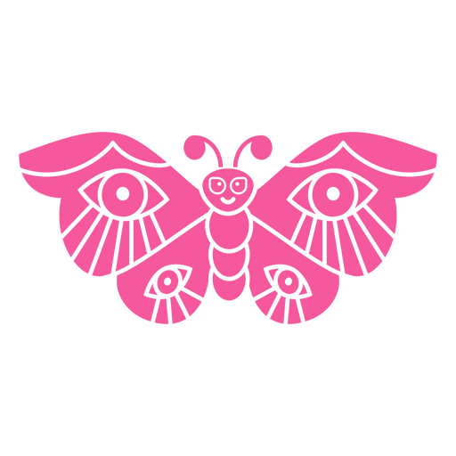 Gruseliger Ausschnitt mit rosa Schmetterlingen PNG-Design