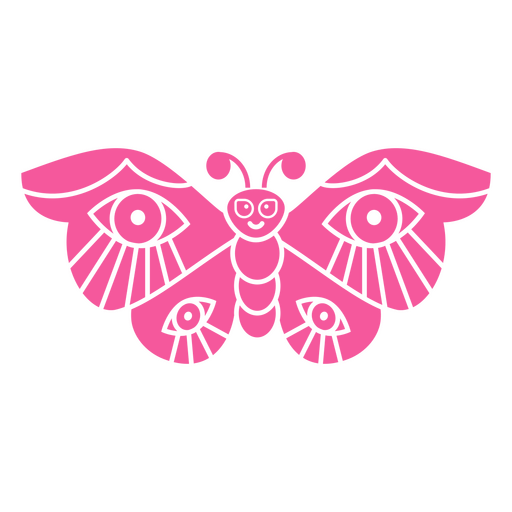 Pink butterfly creepy cutout PNG Design