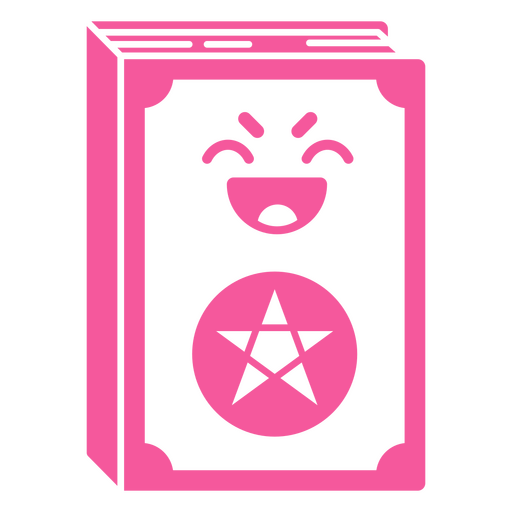 Pink book with a pentagram on it PNG Design