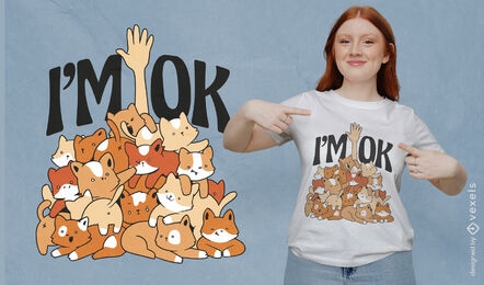 Cute pile of cats funny t-shirt design