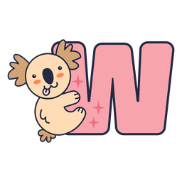 Design PNG E SVG De Alfabeto Animal Kawaii Letra P Para Camisetas