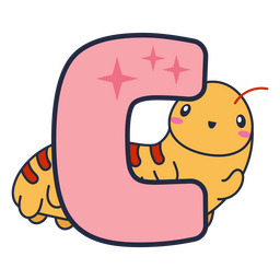 Animal Kawaii Alphabet C Letter PNG & SVG Design For T-Shirts