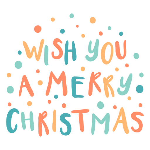 Wish you a Merry Christmas cordiality sentiment quote PNG Design