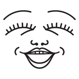 cara sonriente clipart blanco y negro