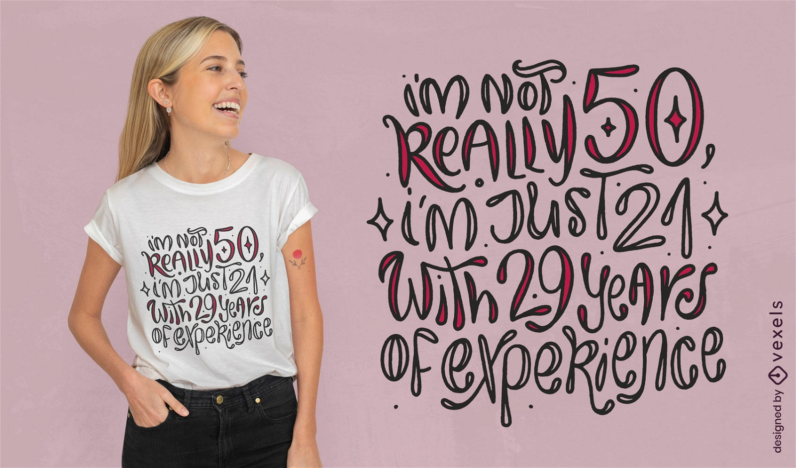 Funny 50 years lettering t-shirt design
