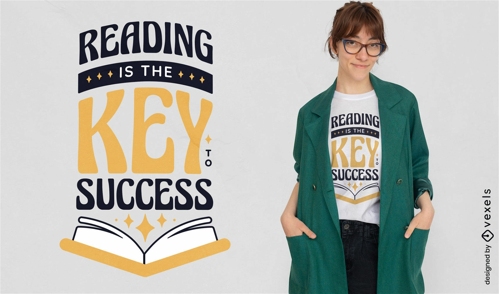 Lesen Schlüssel zum Erfolg T-Shirt-Design