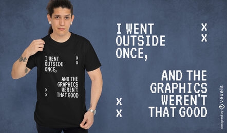 Diseño de camiseta de cita divertida de gráficos de computadora